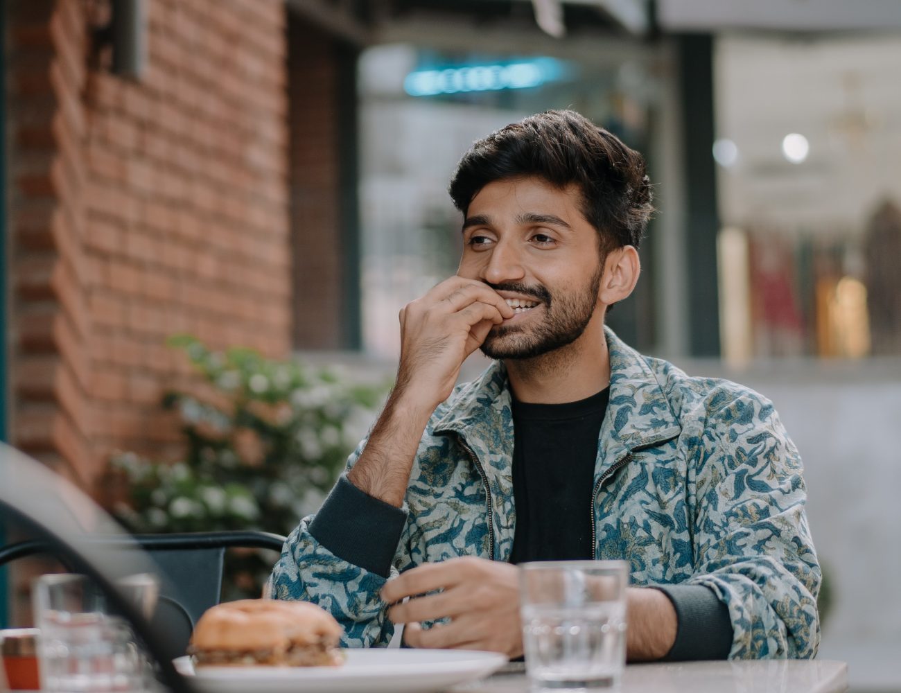 Kishen Das wearing bespoke bomber jackets crafted by Design with Saa.  Photographed by Shweta Balaji and Ajith Sundararajan